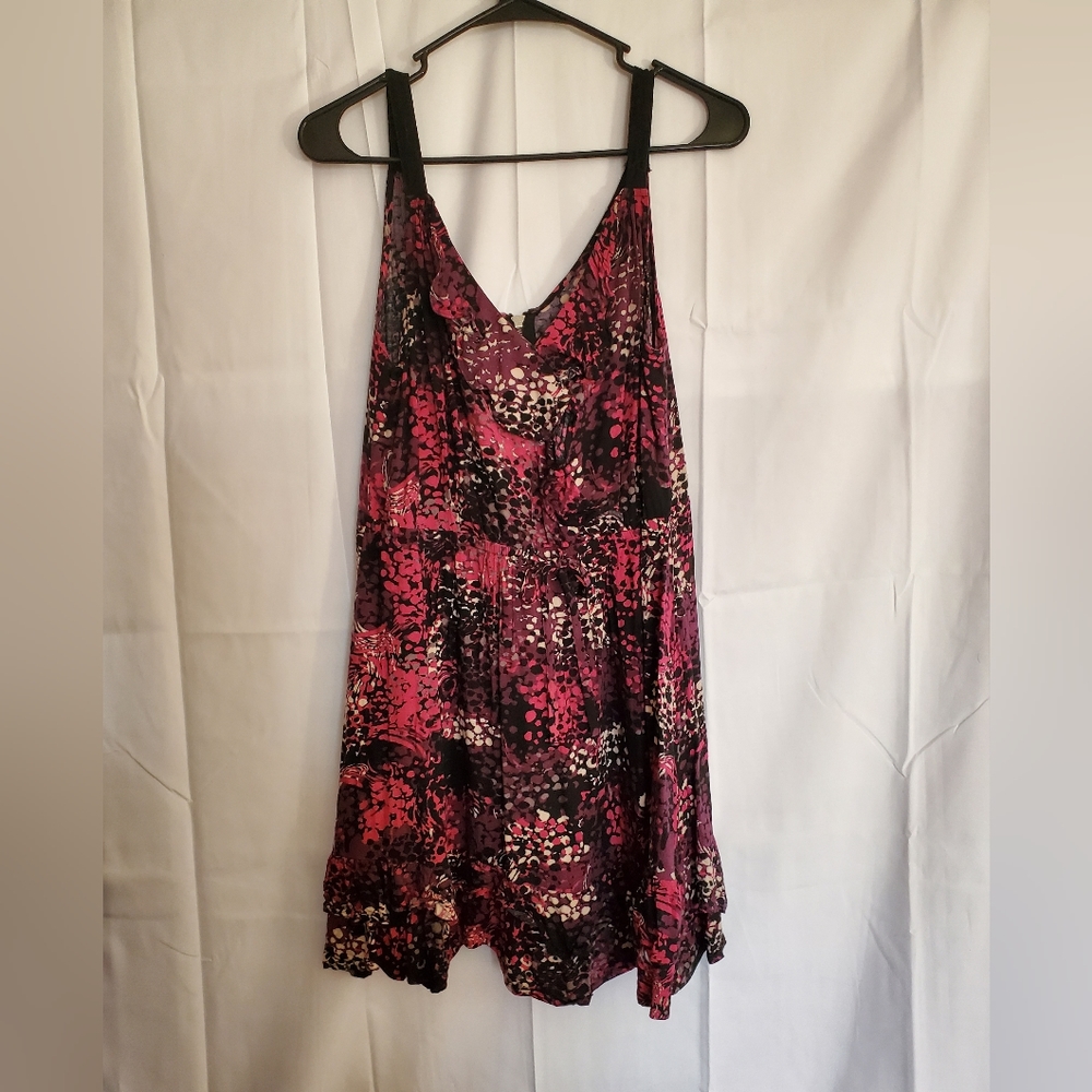Elle pink/black mini sundress juniors size L
